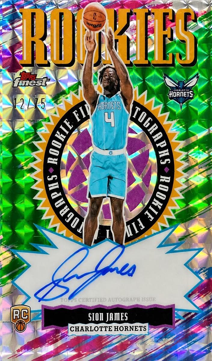 Sion James 2025 topps Topps Finest