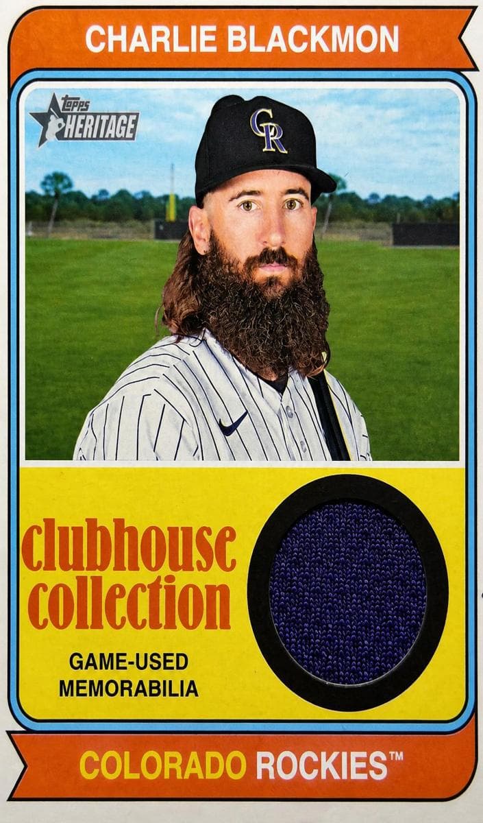 Charlie Blackmon 2023 topps Topps Heritage
