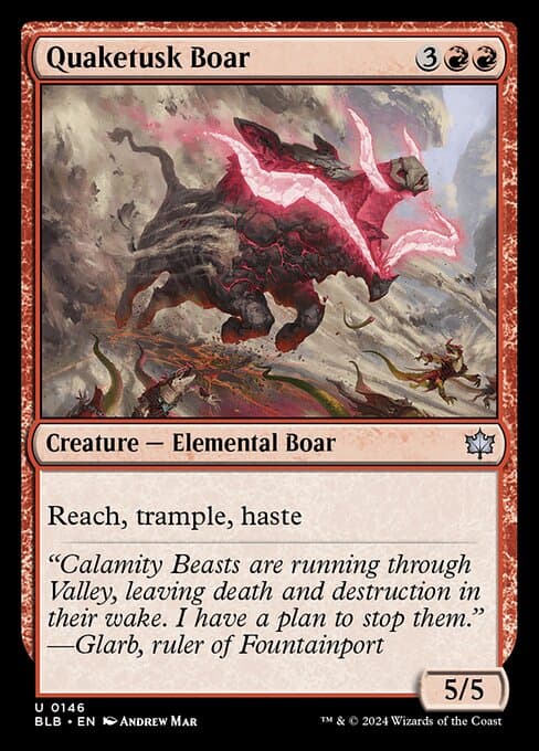 Quaketusk Boar 2024 Magic: The Gathering Bloomburrow