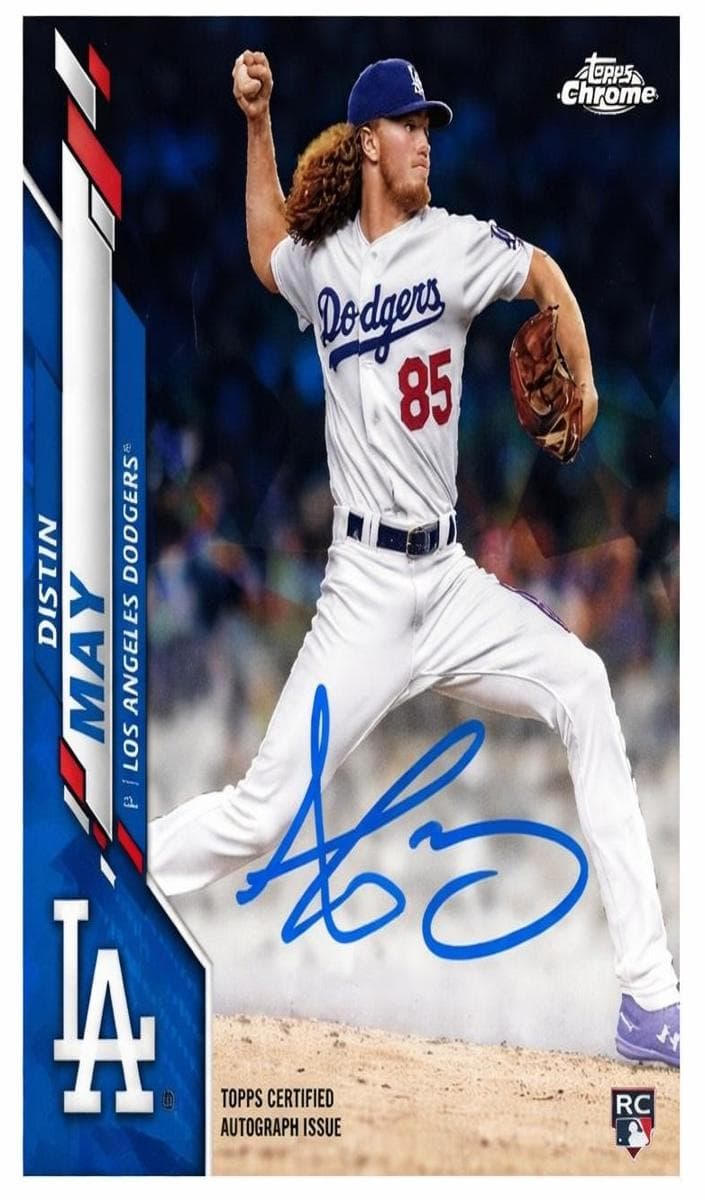 Dustin May 2020 topps Topps Chrome Sapphire Edition