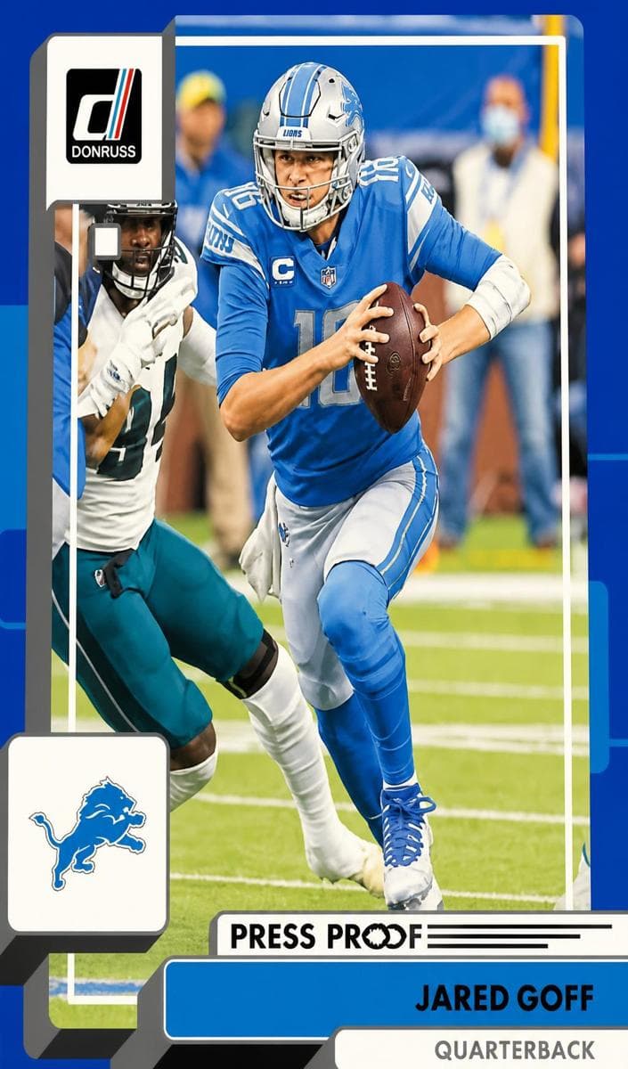 Jared Goff 2022 panini Donruss