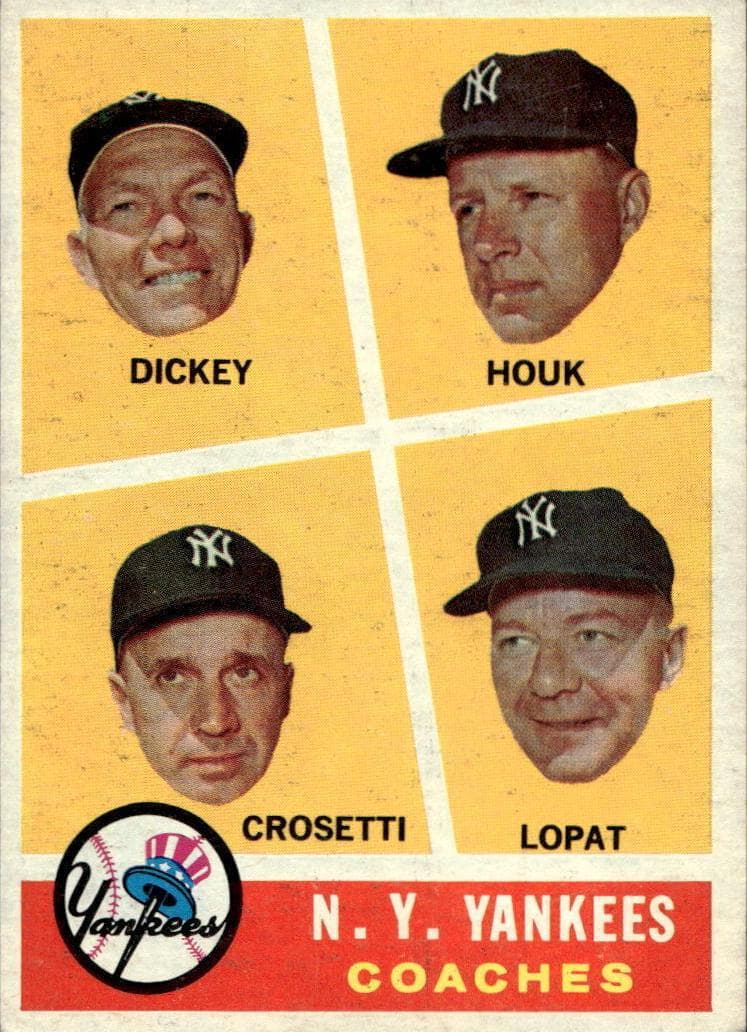 N.Y. Yankees Coaches (Bill Dickey / Ralph Houk / Frank Crosetti / Ed Lopat) #465