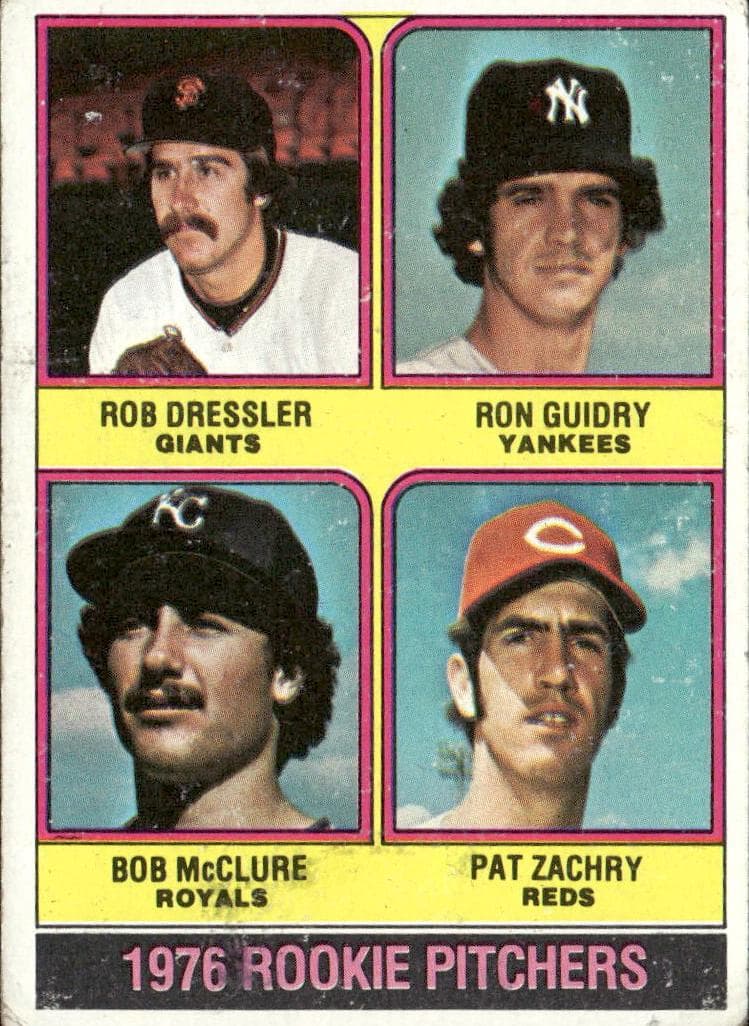 1976 Rookie Pitchers (Rob Dressler / Ron Guidry / Bob McClure / Pat Zachry) #599