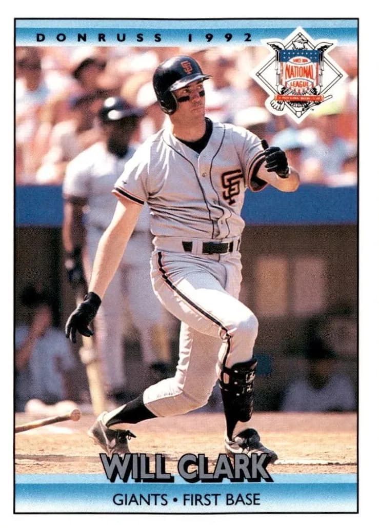 Will Clark 1992 panini Donruss