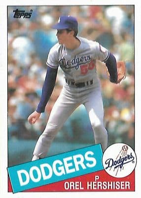 Orel Hershiser trading card