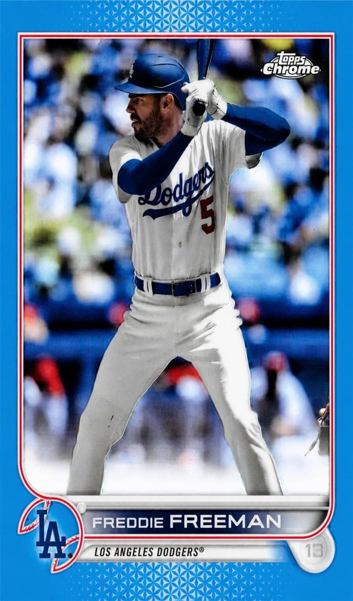 Freddie Freeman 2022 topps Topps Chrome Update