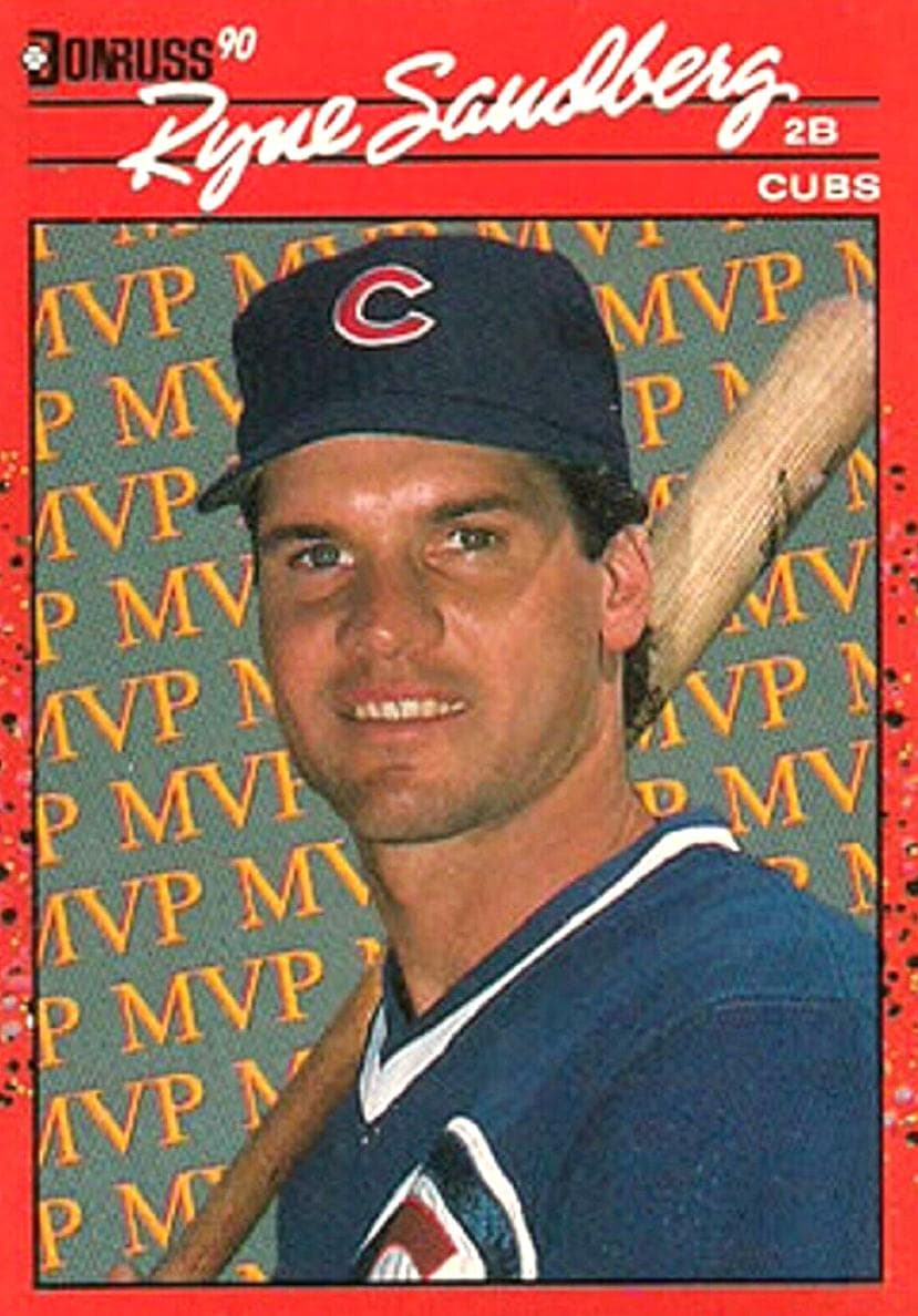 Ryne Sandberg 1990 panini Donruss
