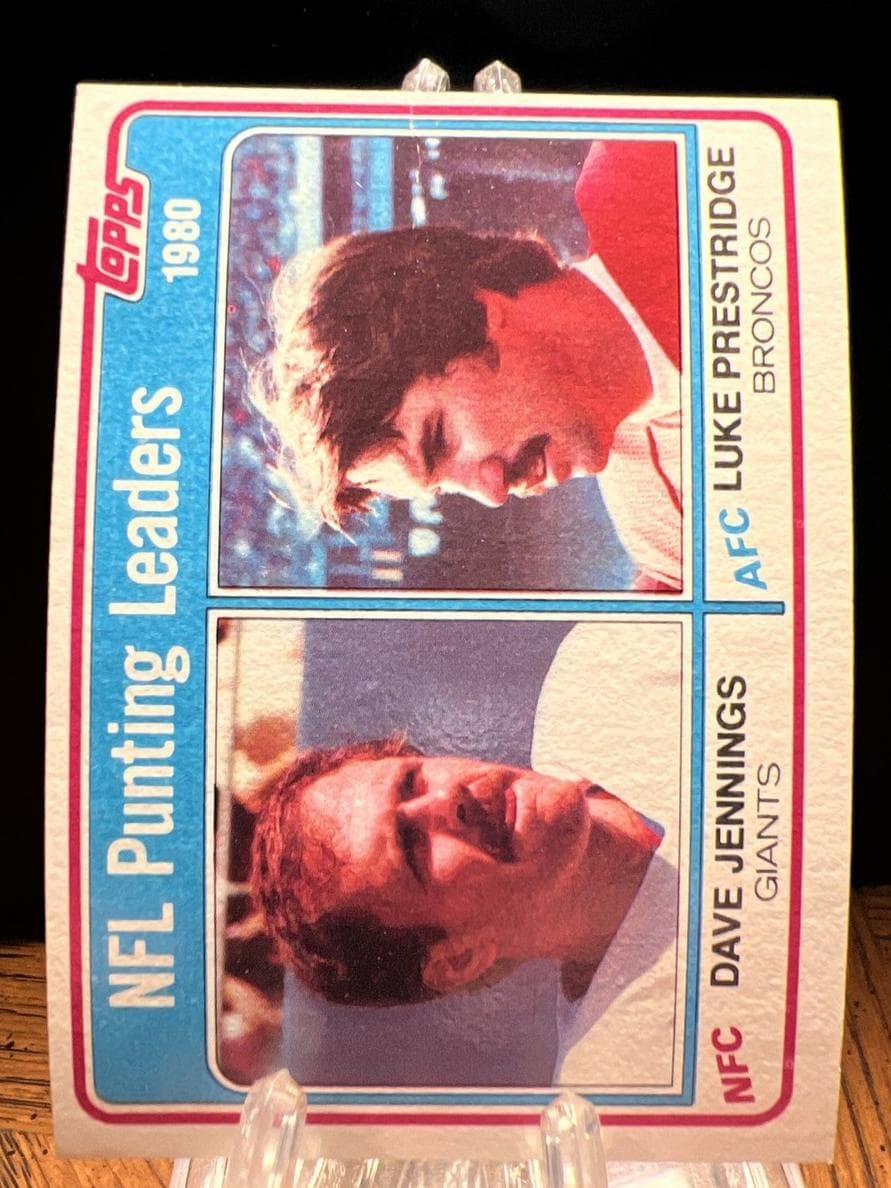 1980 Punting Leaders (Dave Jennings / Luke Prestridge) #6