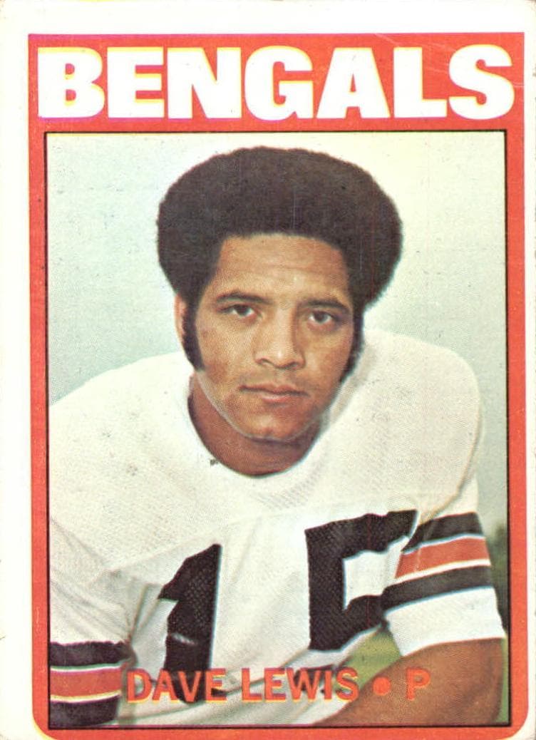 Dave Lewis 1972 topps Topps