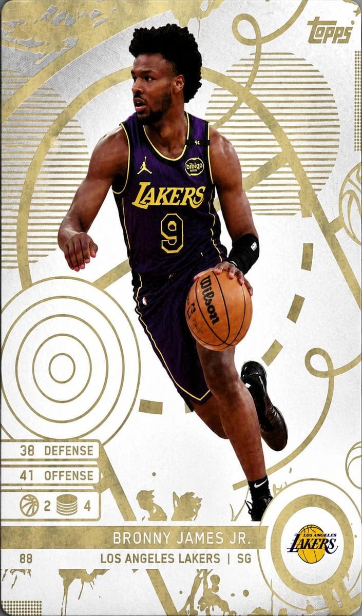 Bronny James 2025 topps Match Attax