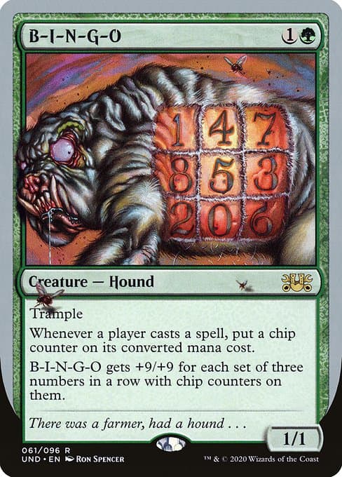 B-I-N-G-O 2020 Magic: The Gathering The List Reprints Foil