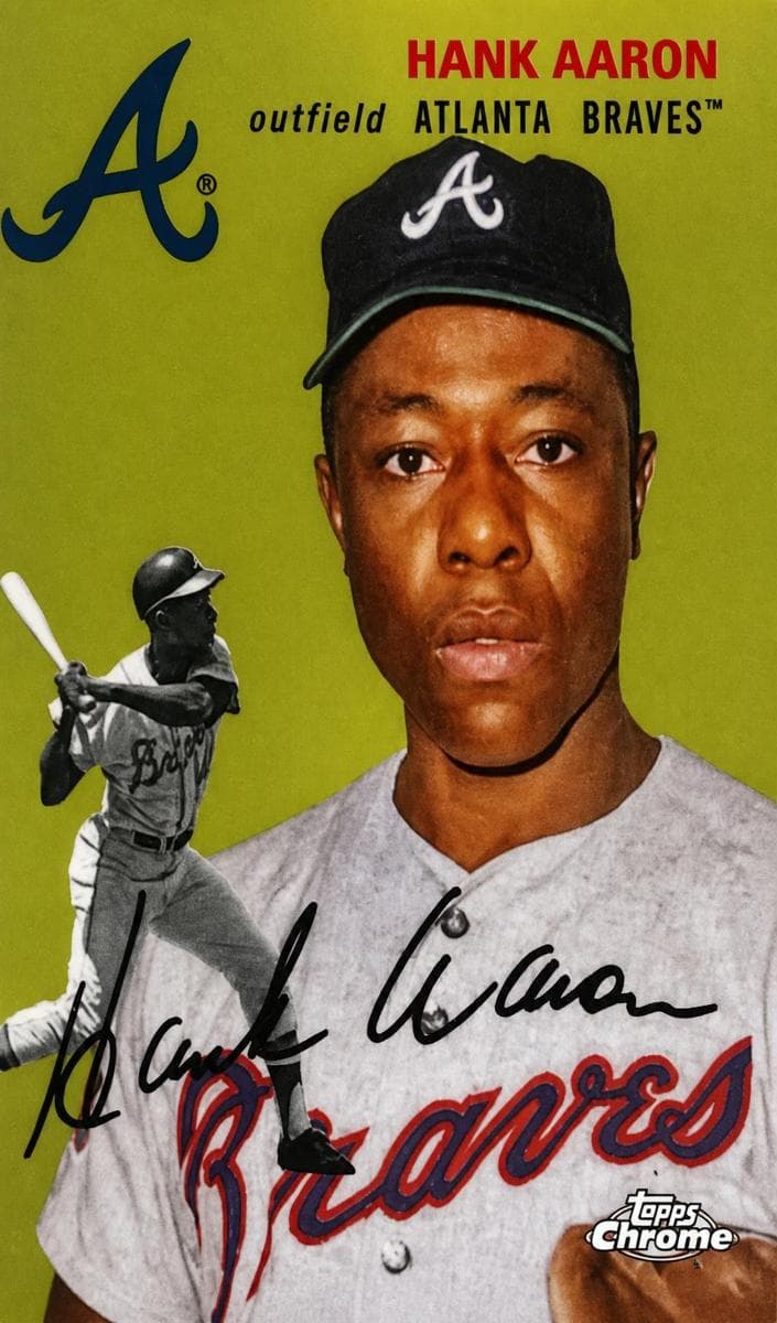 Hank Aaron 2023 topps Topps Chrome Platinum Anniversary