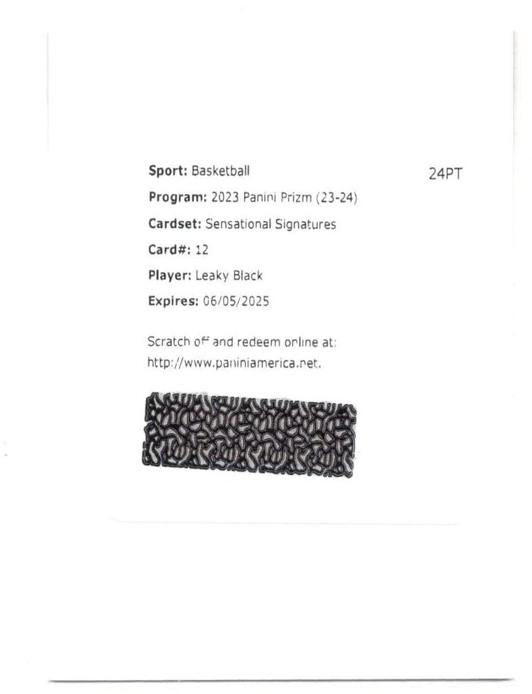 Leaky Black 2023 panini Panini Prizm