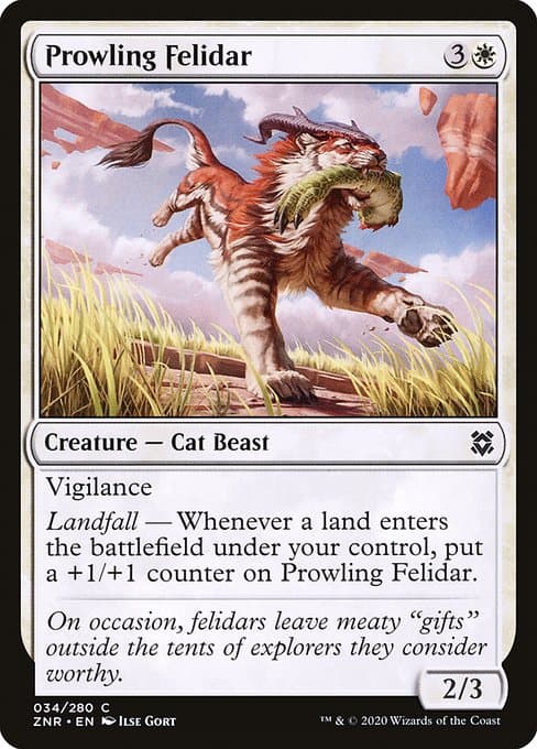 Prowling Felidar 2020 Magic: The Gathering Zendikar Rising