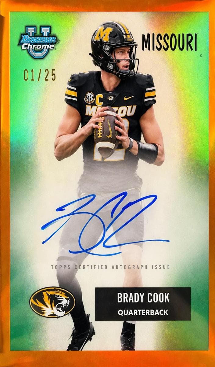 Brady Cook 2024 bowman Bowman University Chrome