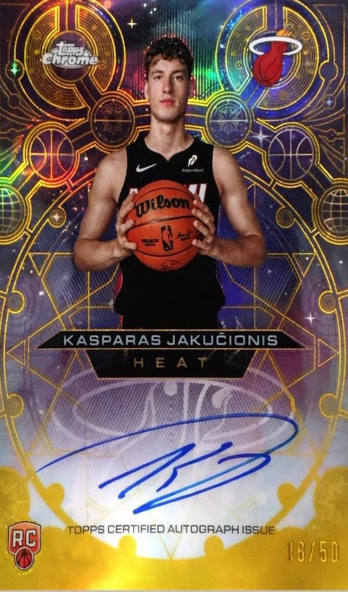 Kasparas Jakucionis 2025 topps Topps Chrome