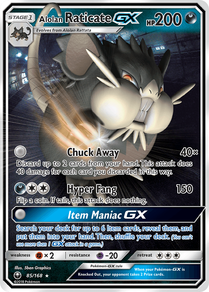 Alolan Raticate GX #85