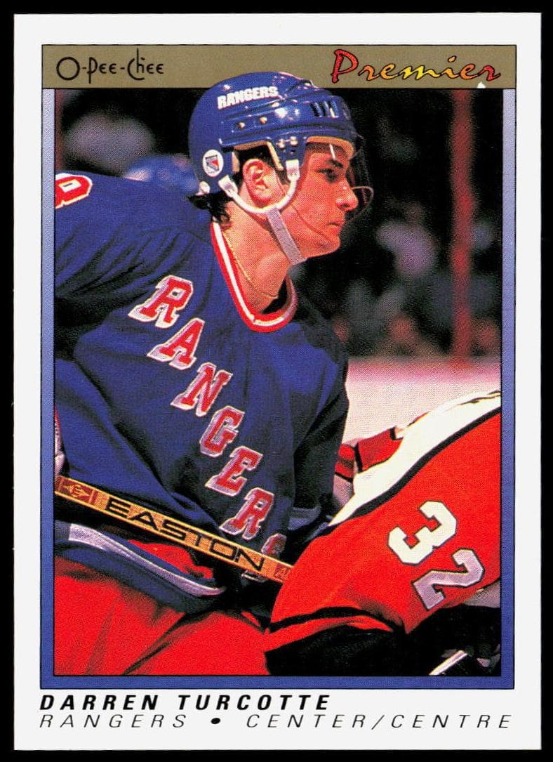 Darren Turcotte 1990 topps O-Pee-Chee Premier