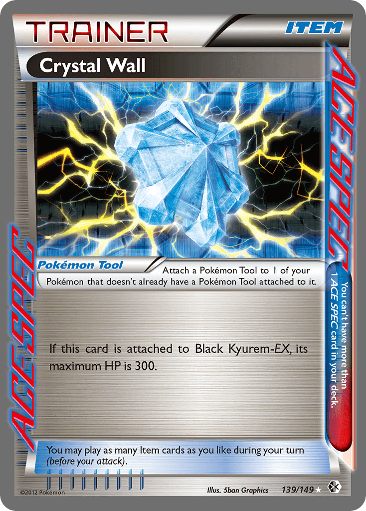 Crystal Wall 2012 Pokemon Japanese Freeze Bolt