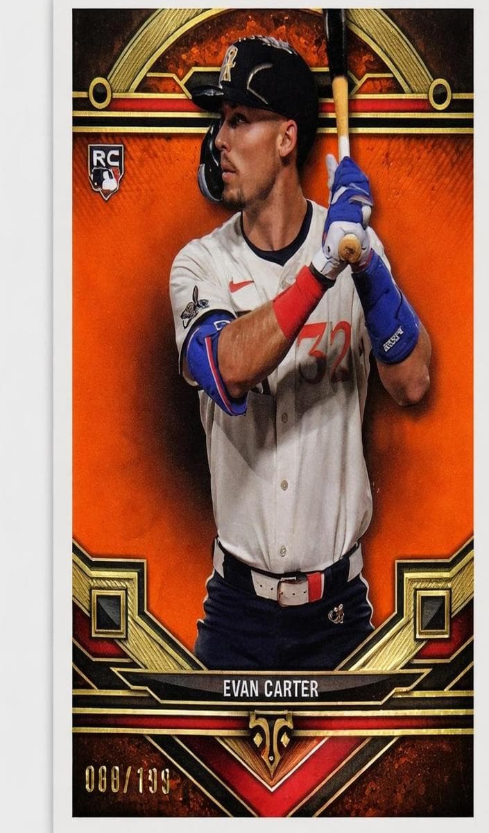 Evan Carter 2024 topps Topps Triple Threads