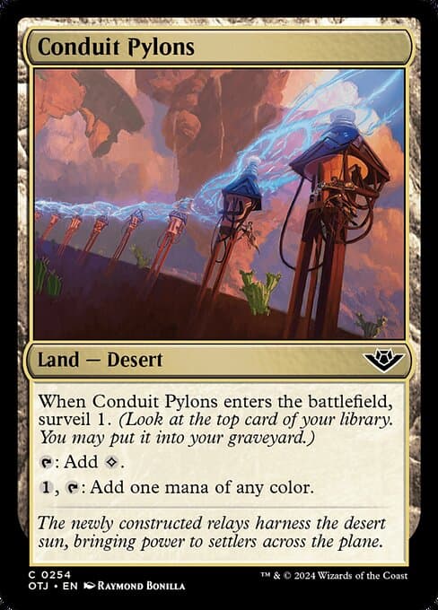Conduit Pylons 2024 Magic: The Gathering Outlaws of Thunder Junction