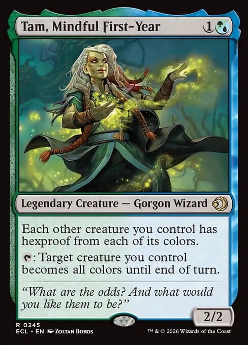 Tam, Mindful First-Year 2026 Magic: The Gathering Lorwyn Eclipsed Extended Art