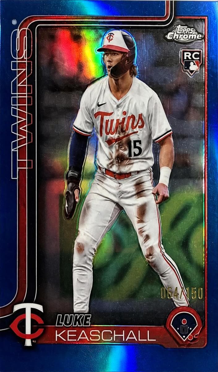 Luke Keaschall 2025 topps Topps Chrome Update RayWave Refractor example 1