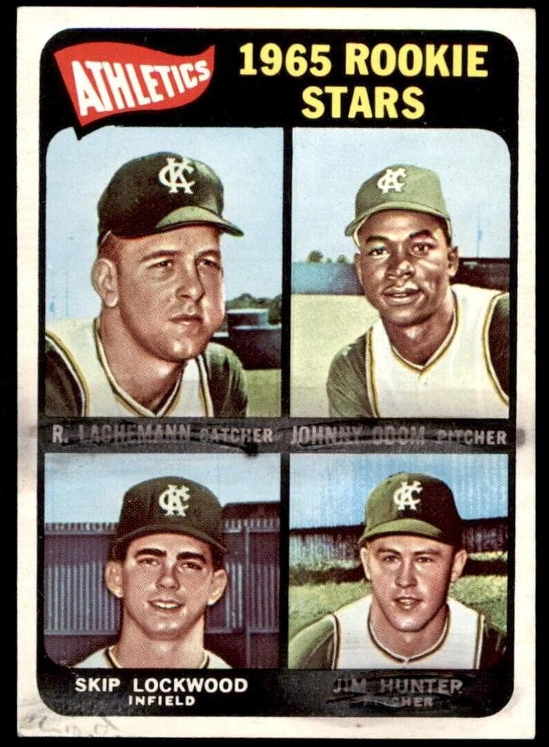 Athletics 1965 Rookie Stars (Rene Lachemann / Johnny Odom / Skip Lockwood / Jim Hunter) #526
