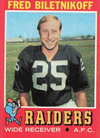 Fred Biletnikoff 1971 topps Topps