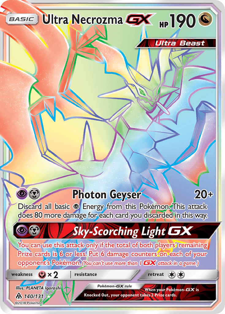 Ultra Necrozma-GX 2018 Pokemon Forbidden Light