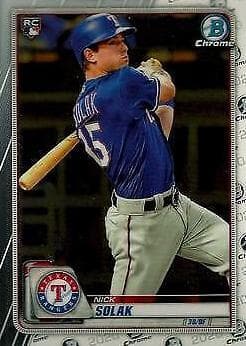 Nick Solak 2020 bowman Bowman Chrome