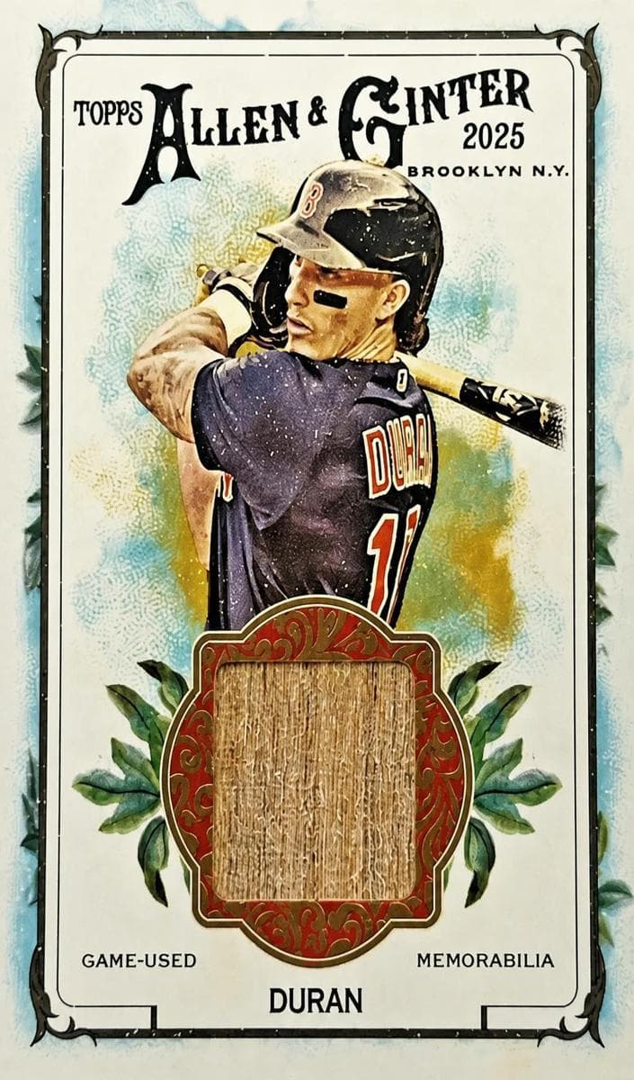 Jarren Duran 2025 topps Allen & Ginter