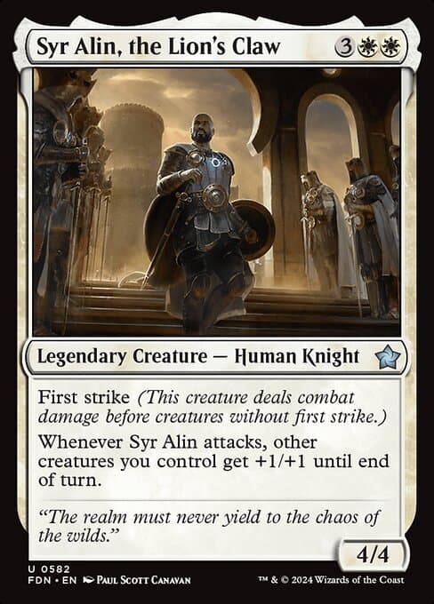 Syr Alin, the Lion's Claw 2022 Magic: The Gathering Jumpstart 2022