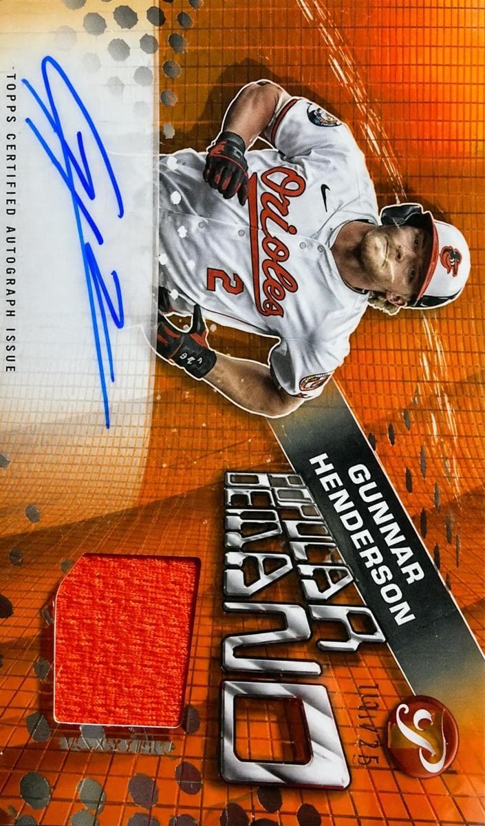 Gunnar Henderson 2025 Topps Pristine auto card