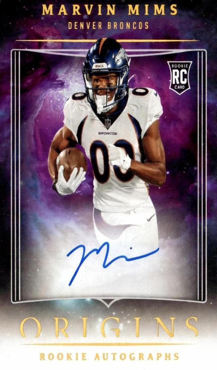 Marvin Mims 2023 panini Origins Rookie Autographs