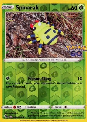 Spinarak trading card