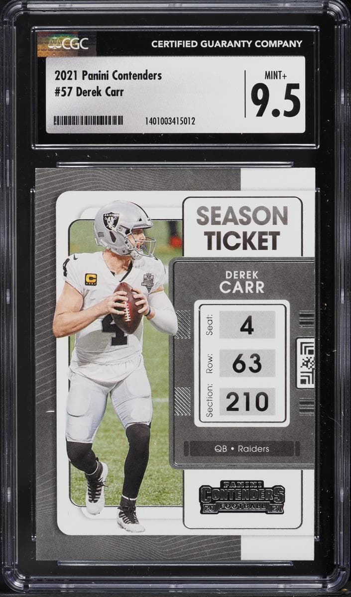 Derek Carr 2021 panini