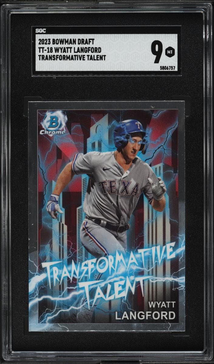 Wyatt Langford 2023 bowman Bowman Draft