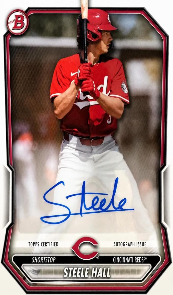 Steele Hall trading card