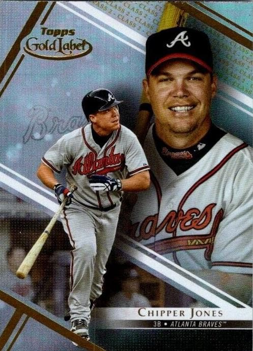 Chipper Jones 2021 topps Topps Gold Label