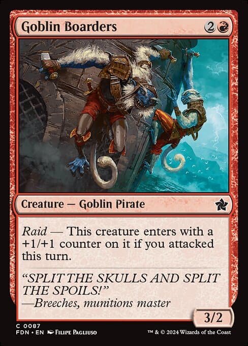 Goblin Boarders 2024 Magic: The Gathering Foundations Art Series