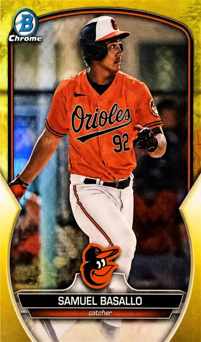 Samuel Basallo 2023 bowman Bowman Draft Chrome