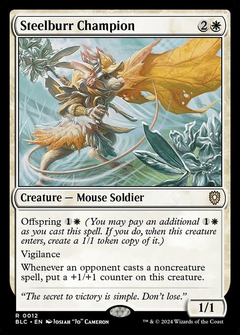 Steelburr Champion 2024 Magic: The Gathering Bloomburrow Commander