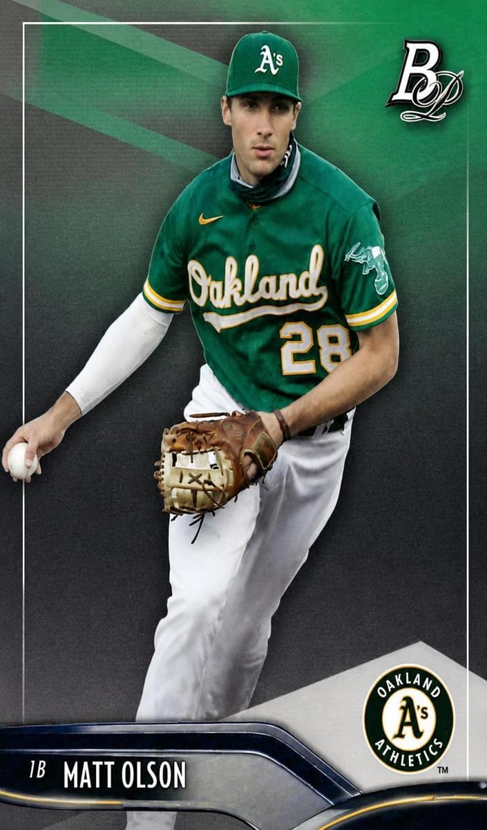 Matt Olson 2021 bowman Bowman Platinum