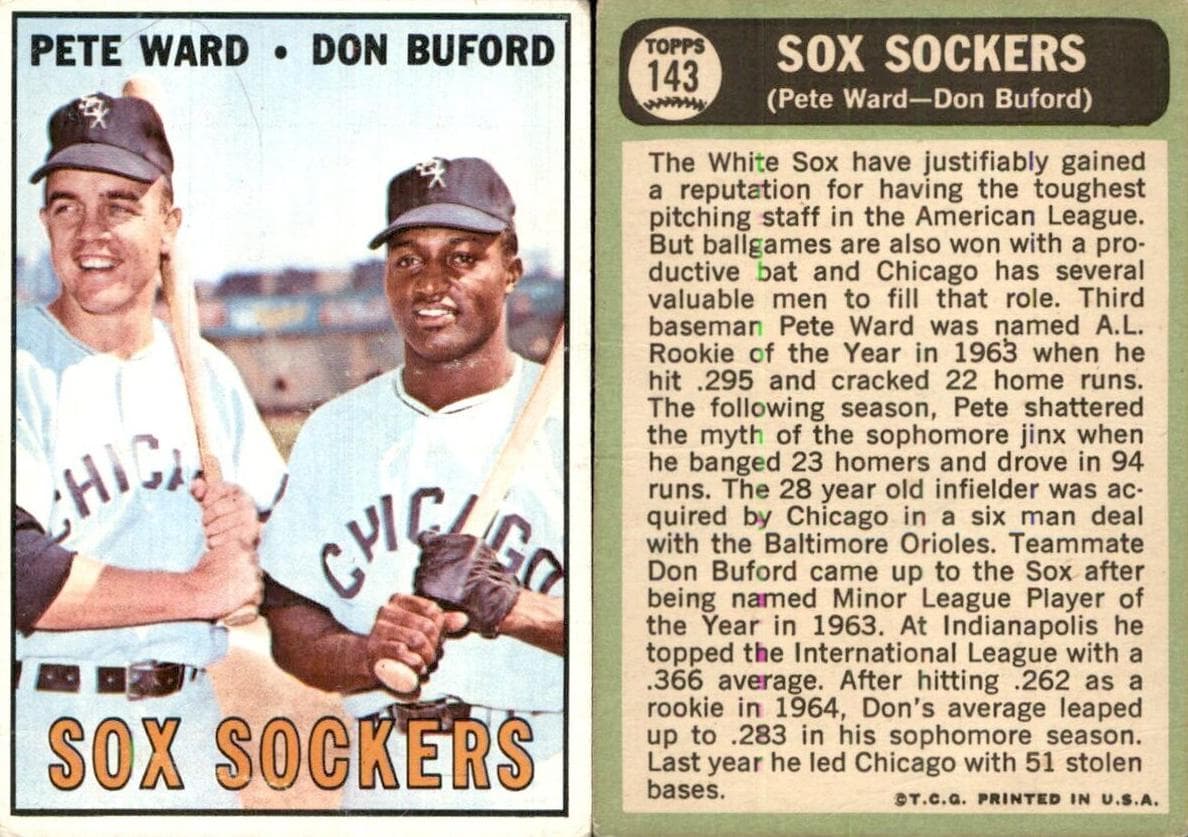 Sox Sockers (Pete Ward / Don Buford) 1967 topps Topps