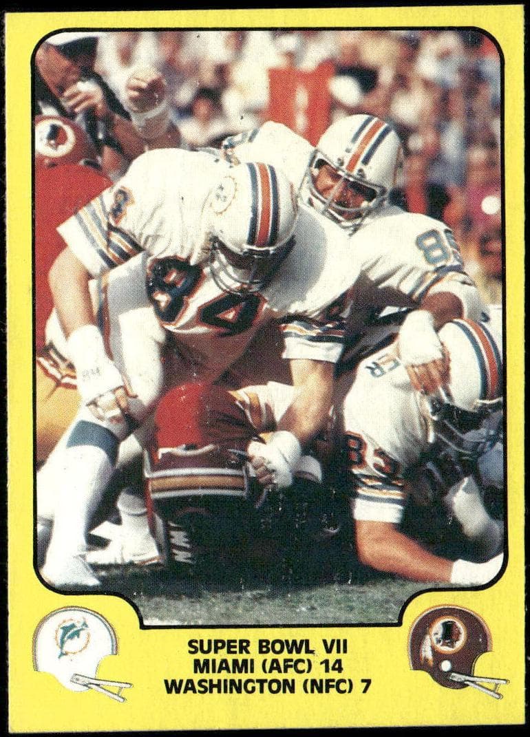 Super Bowl VII 1978 fleer