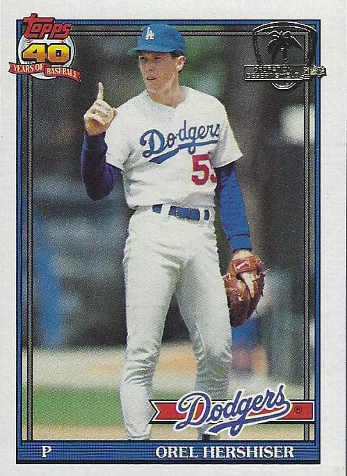 Orel Hershiser 1991 topps Topps
