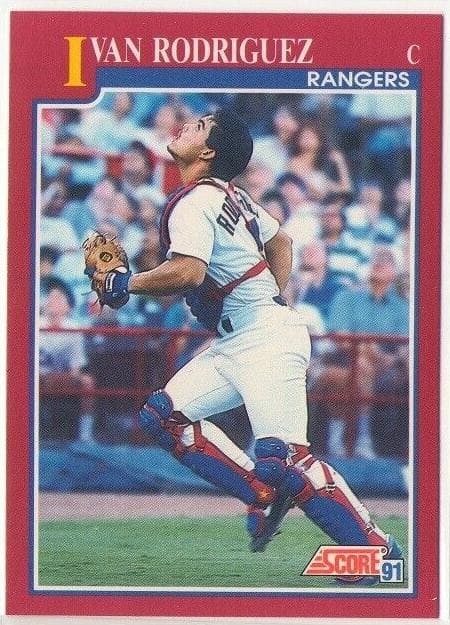 Ivan Rodriguez 1991 panini Score Rookie & Traded