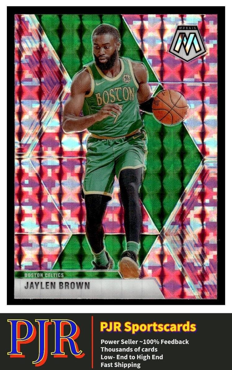 Jaylen Brown 2019 panini Mosaic Basketball Pink Camo