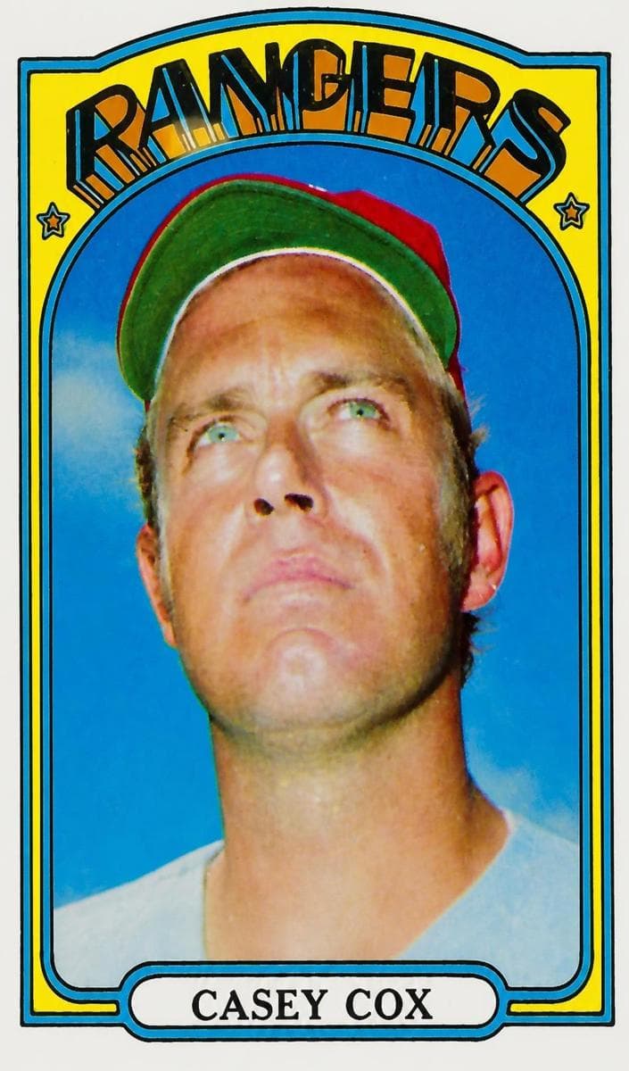 Casey Cox 1972 topps O-Pee-Chee